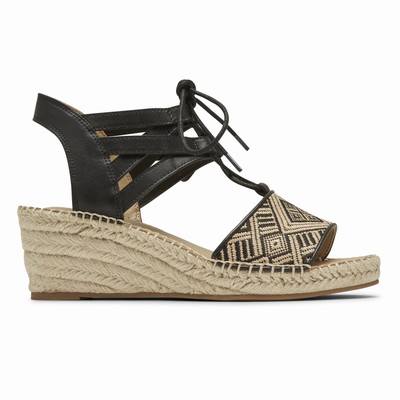 Rockport Marah Lace Wedges Damen Schwarz KWC-104562